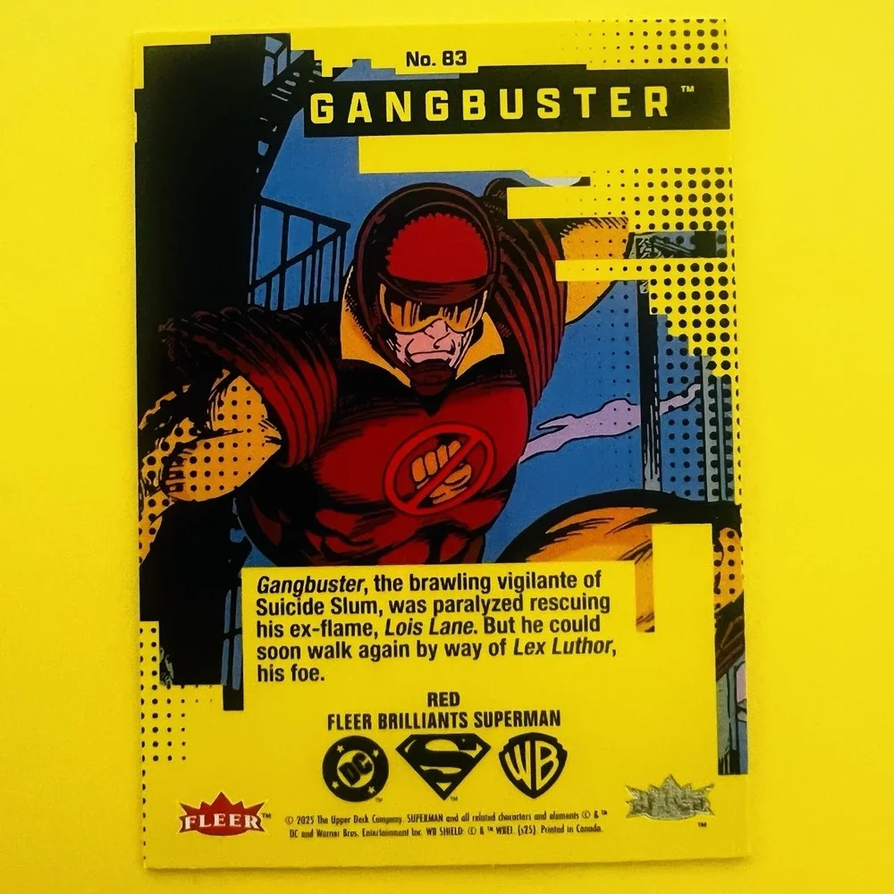 2025 Upper Deck Fleer Brilliants Superman Gangbuster Red Parallel #83‎ DC